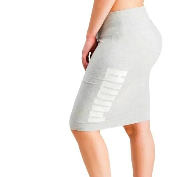 Puma Gray Logo Pencil Skirt - Picture 1 of 3